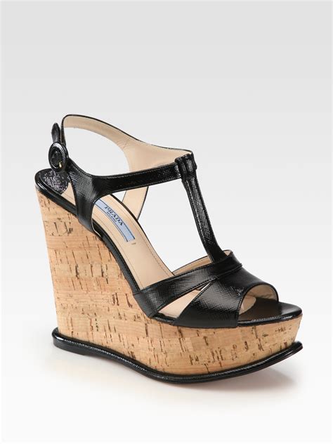 sandalia prada|prada platform wedge sandals.